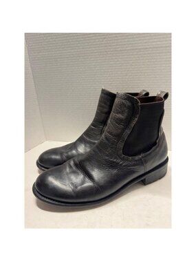 John Fluevog Radio CBGB Black Leather Chelsea Boots Mens 12 M Pull On